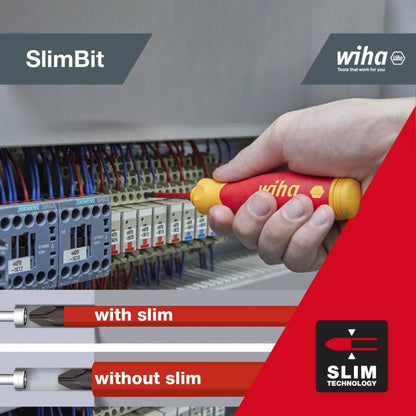 Wiha PocketMax Electric Screwdriver Bit Magazine - 4 SlimBits - 75mm