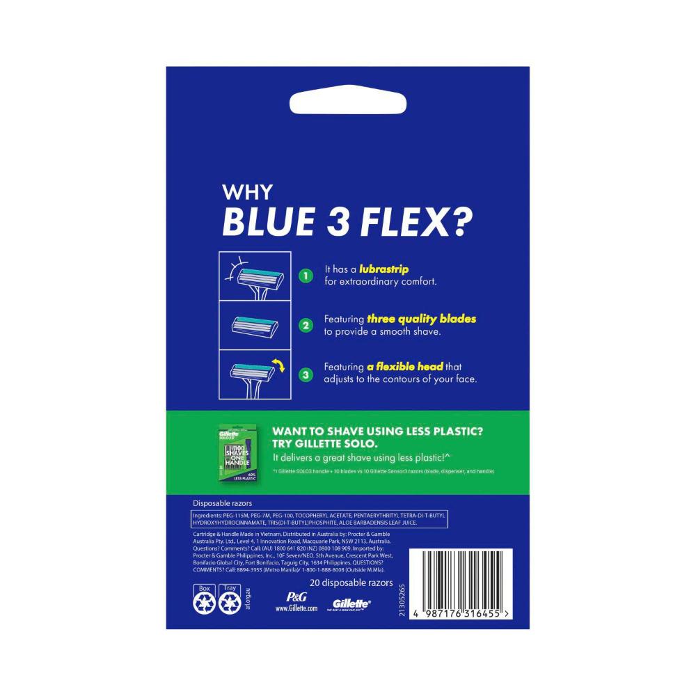 Gillette Blue 3 Disposable Razor - 20 Pack