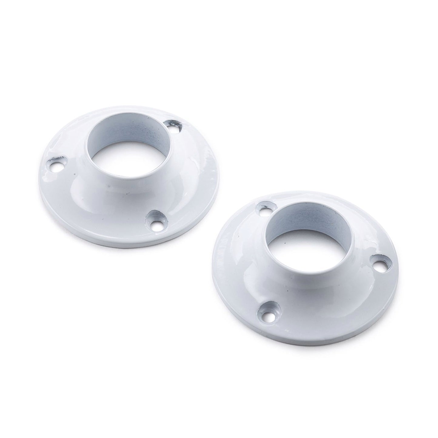 Sandleford Round Flange - 25mm - White - 2 Pack