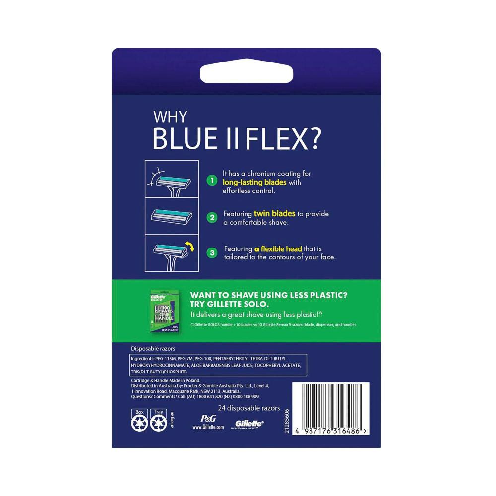 Gilette Blue Ii Disposables Razor - 24 Pack