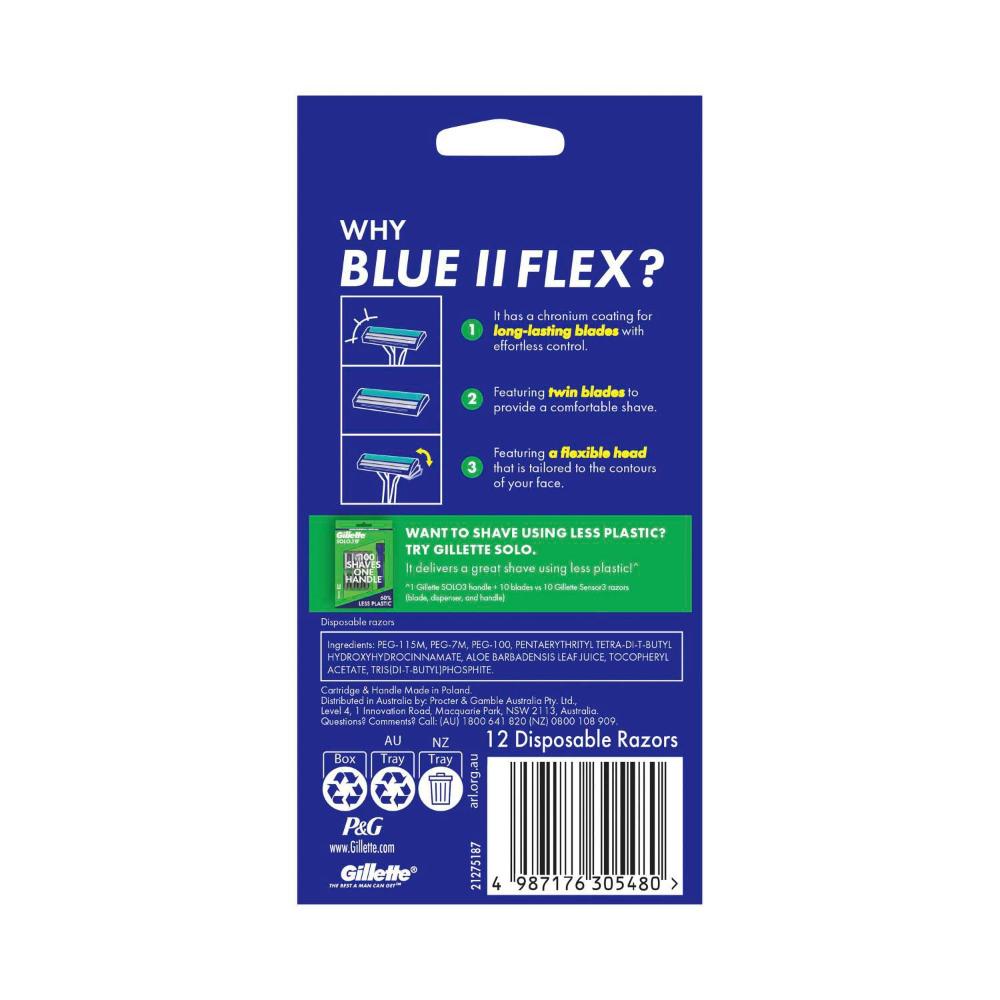 Gilette Blue 2 Disposables Razor - 12 Pack