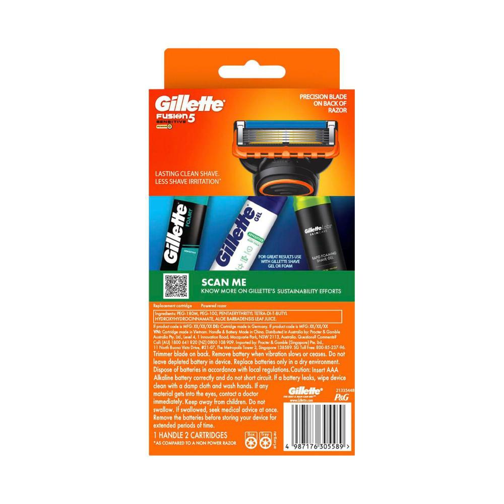Gillette Fusion 5 Power Razor Kit With 2 Refill Blades - 1 Each