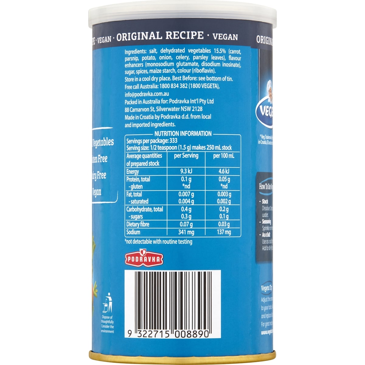 Podravka Vegeta Vegetable Gourmet Stock Powder 500g