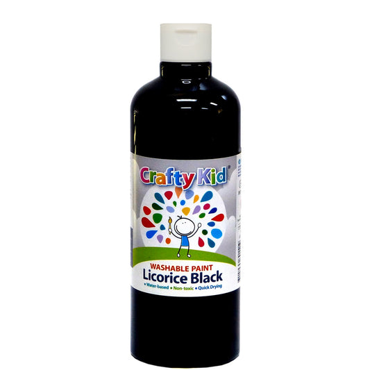 Boyle Crafty Kid Washable Paint - 500ml - Black