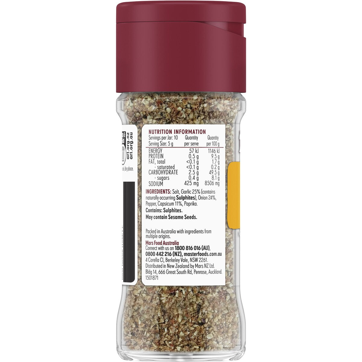 MasterFoods Seasoning Garlic Steak 50g