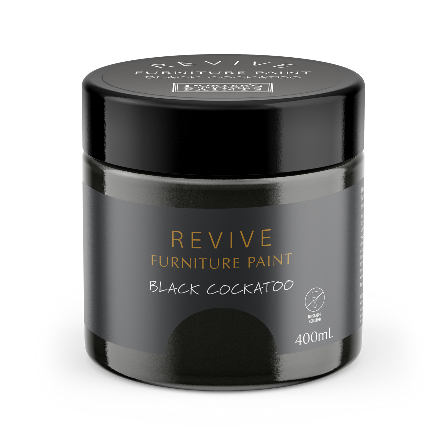 Porters Revive Furniture Paint - 400ml - Black Cockatoo