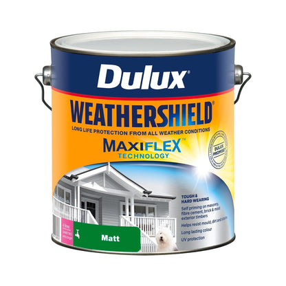 Dulux Weathershield Exterior Paint - 4L - Extra Bright Matt