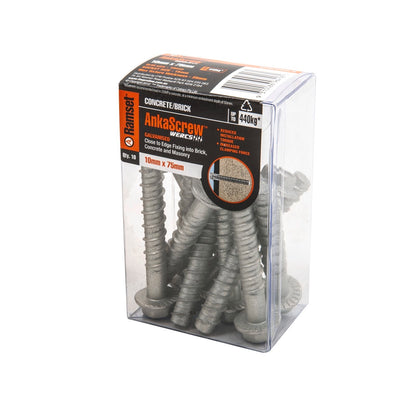 Ramset Ankascrew - 10 x 75mm - 10 Pack