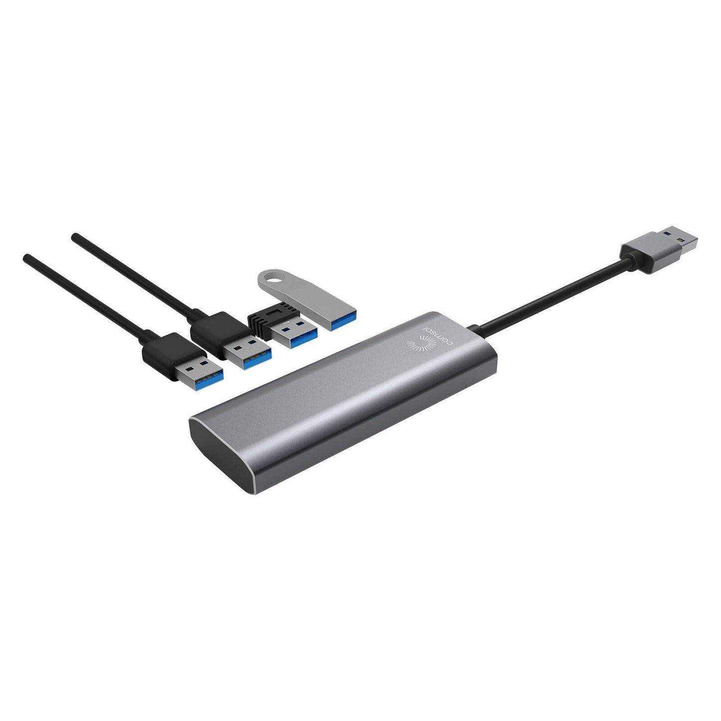 Comsol USB-A to 4 Port USB 3.0 Hub