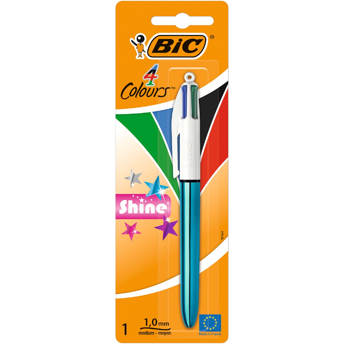 Bic 4 Colour Shine Ballpoint Pen Assorted Each