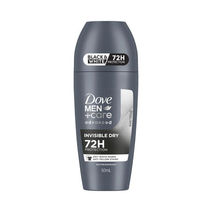Dove Men Advanced Deodorant Roll On 72hr Antiperspirant Invisible Dry - 50mL