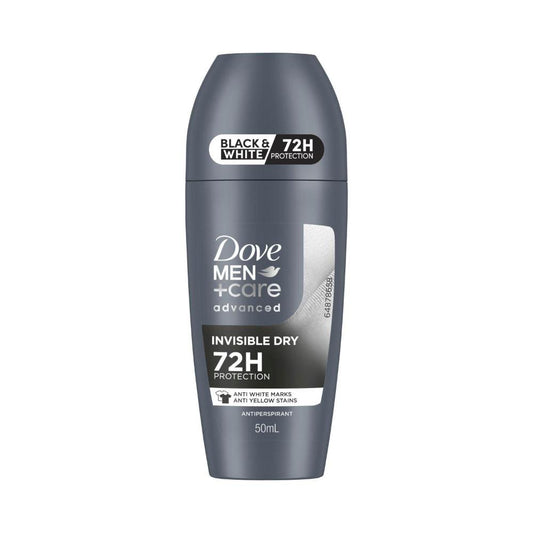 Dove Men Advanced Deodorant Roll On 72hr Antiperspirant Invisible Dry - 50mL