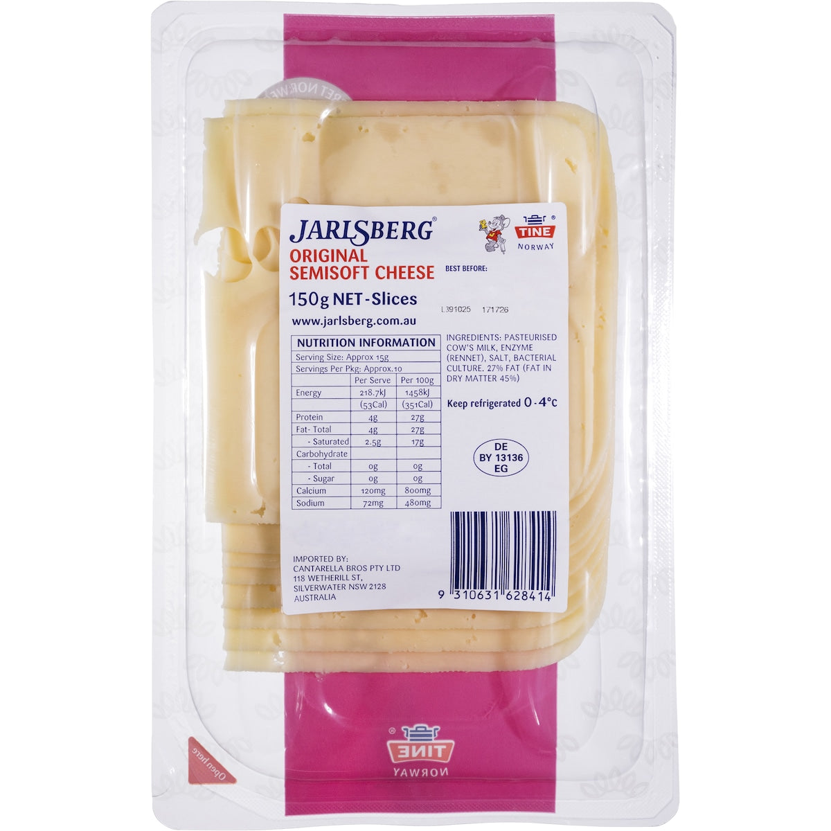 Jarlsberg Original Cheese Slices 150g