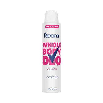 Rexona Womens Whole Body Deodorant Aerosol Wild Rose - 230mL