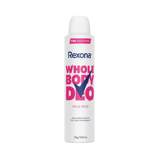 Rexona Womens Whole Body Deodorant Aerosol Wild Rose - 230mL