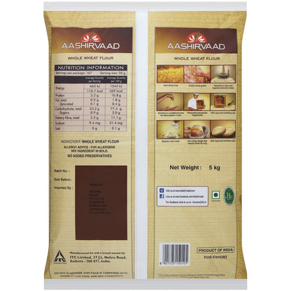 Aashirvaad Whole Wheat Atta Flour 5kg