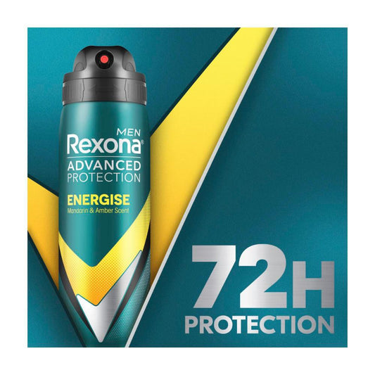 Rexona Men Deodorant 72hr Advanced Aerosol Energise - 220mL