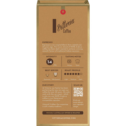 Vittoria Espresso Nespresso Compatible Coffee Capsules 10 Pack