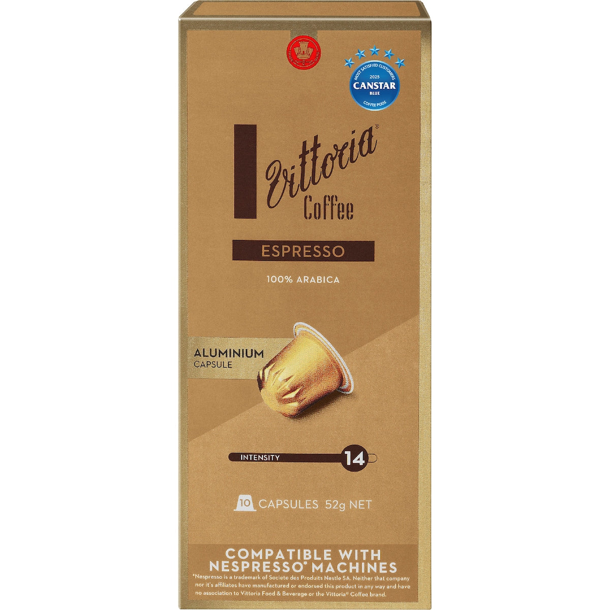 Vittoria Espresso Nespresso Compatible Coffee Capsules 10 Pack