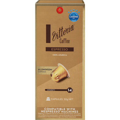 Vittoria Espresso Nespresso Compatible Coffee Capsules 10 Pack