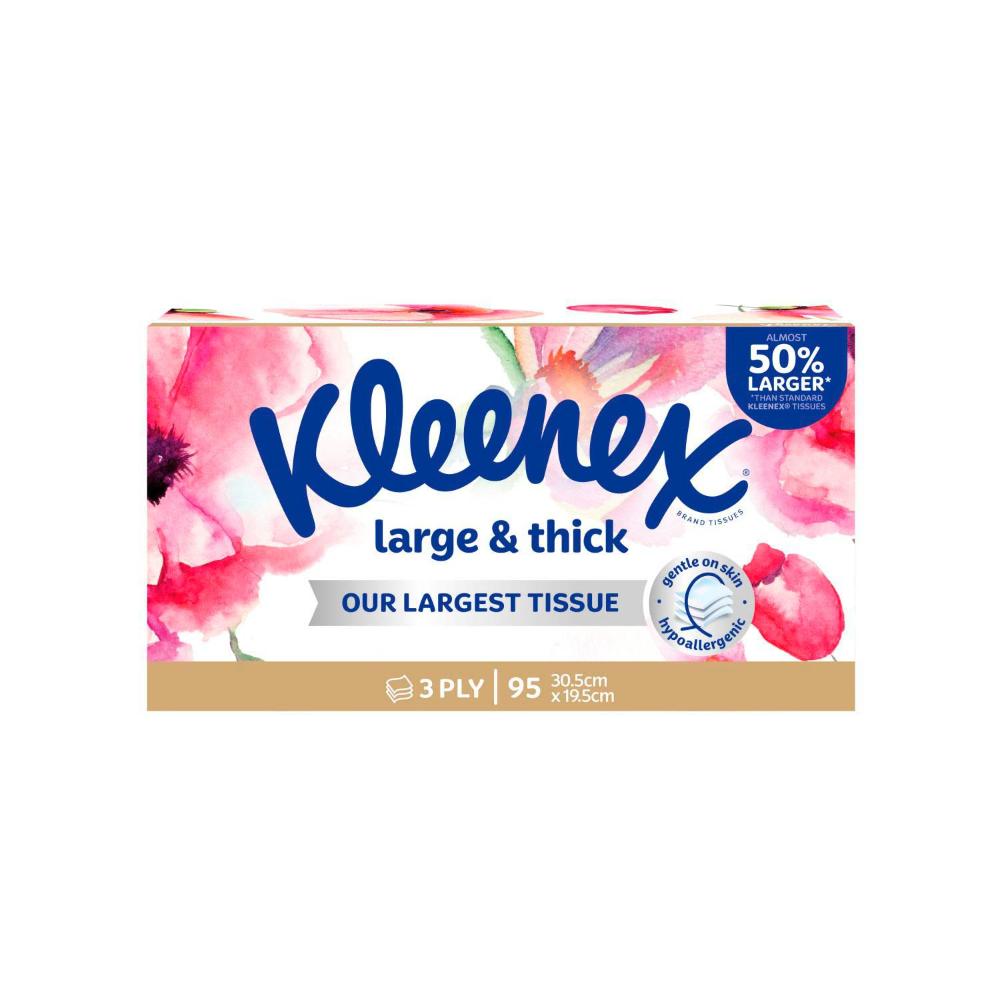 Kleenex 3 Ply Large N Thick Tissues Facial - 95 pack