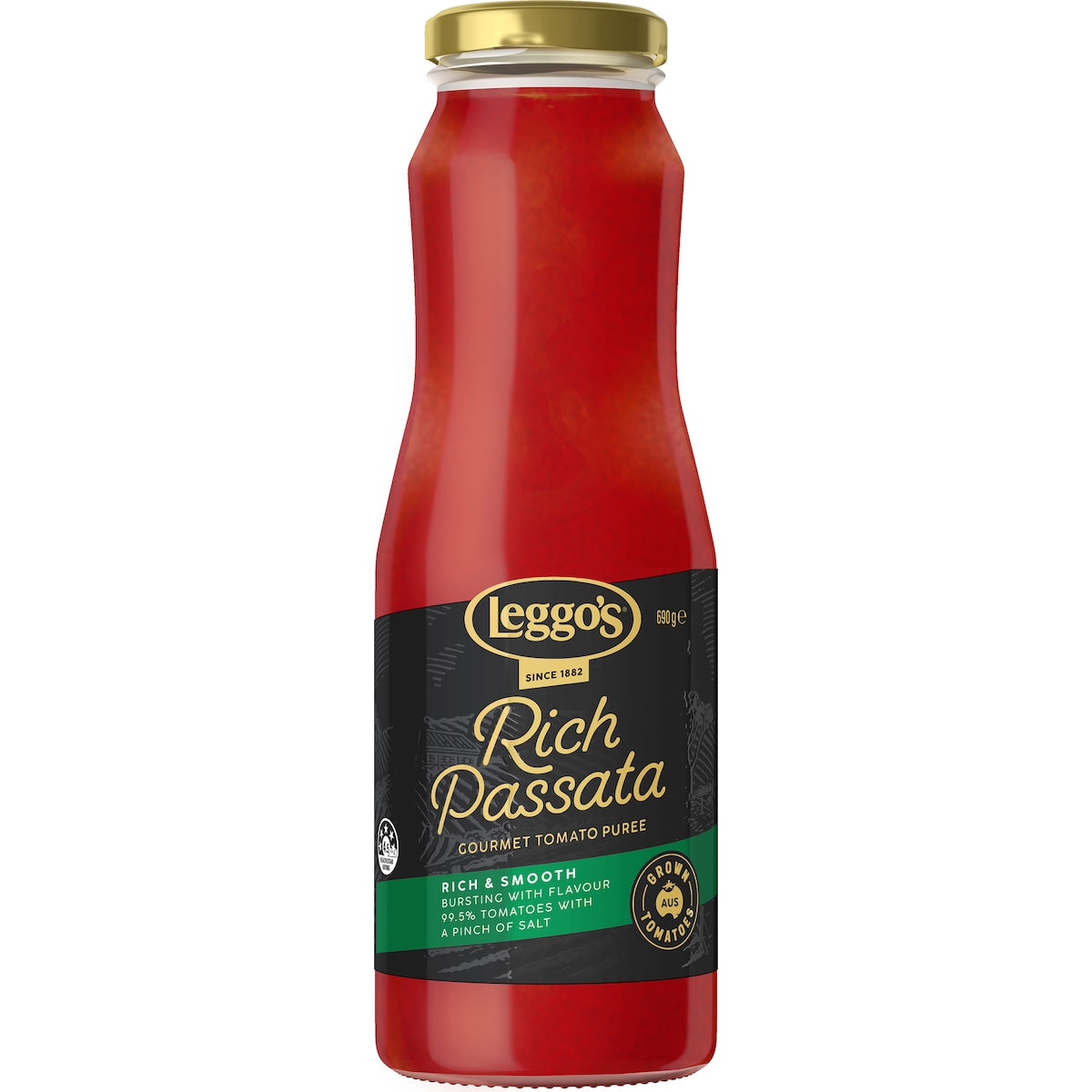 Leggos Gourmet Rich Australian Tomato Passata Puree Sauce 690g