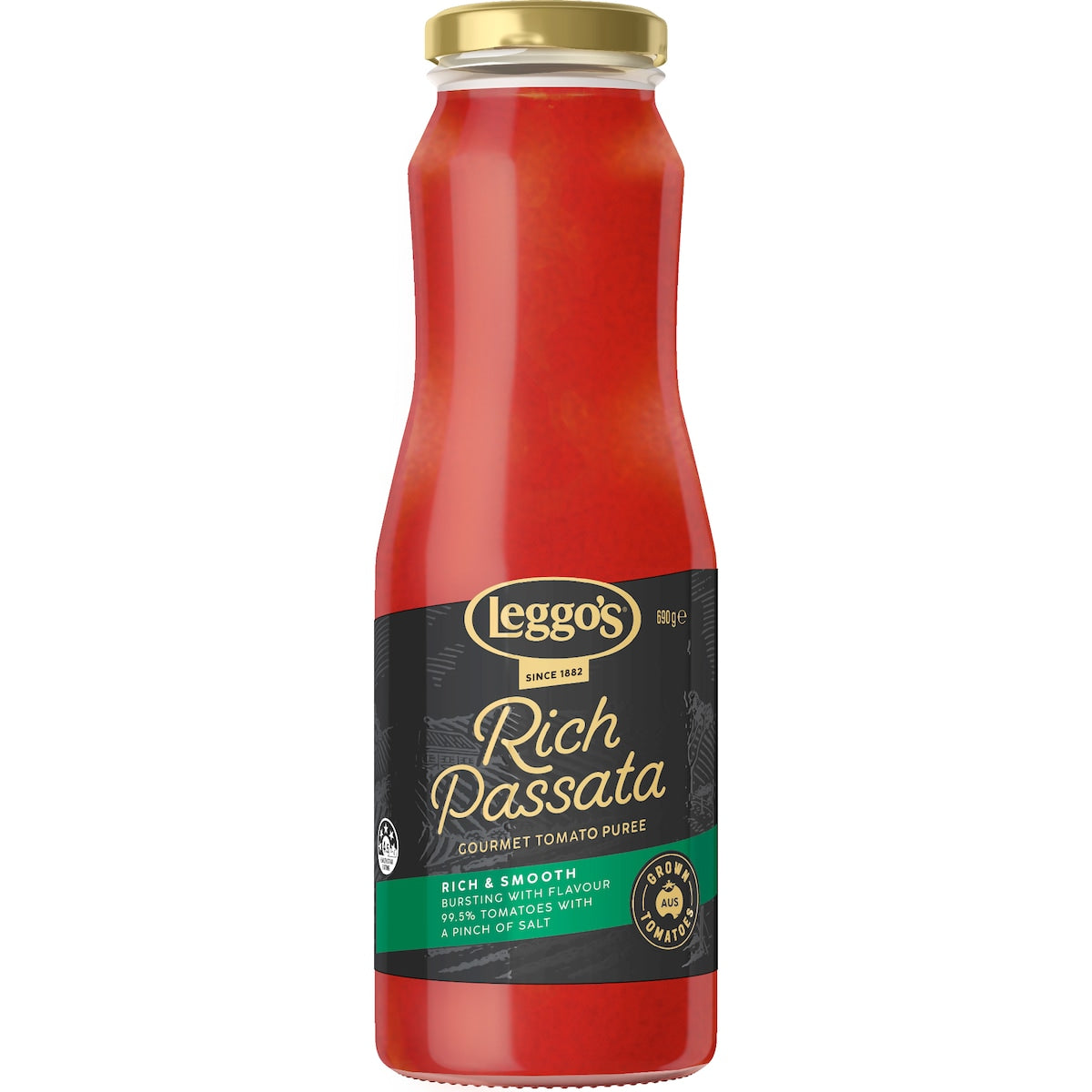 Leggos Gourmet Rich Australian Tomato Passata Puree Sauce 690g