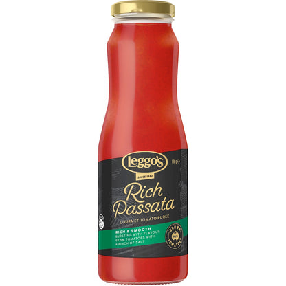 Leggos Gourmet Rich Australian Tomato Passata Puree Sauce 690g