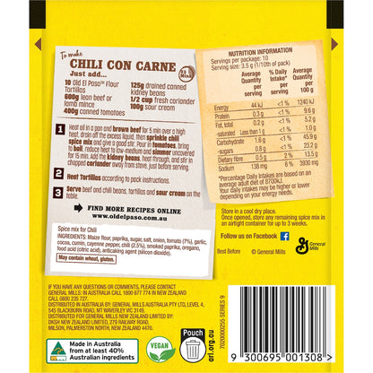 Old El Paso Chili Con Carne Spice Mix 35g