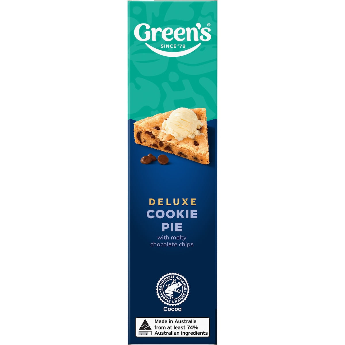 Greens Deluxe Choc Chip Cookie Pie Mix 400g