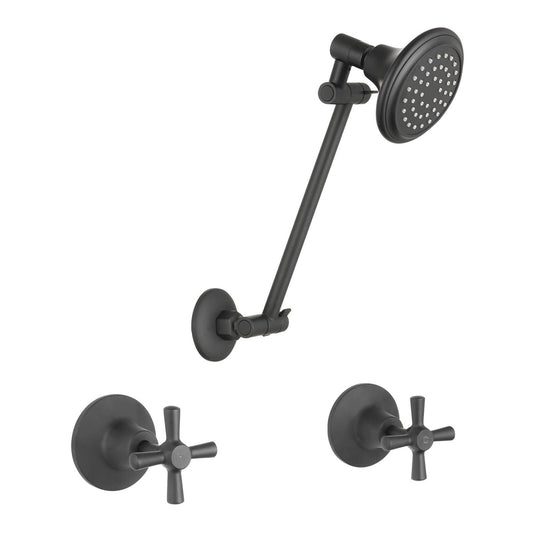 Mondella Cadenza Matte Black 1/2 Turn All Directional Shower Set