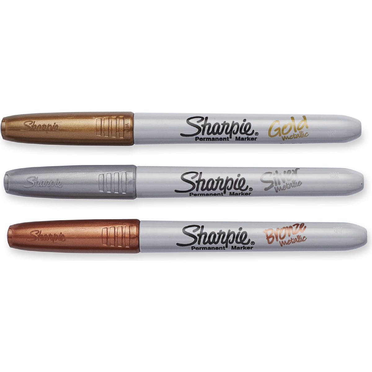 Sharpie Permanent Marker Pens Fine Metallic Colours 3 Pack