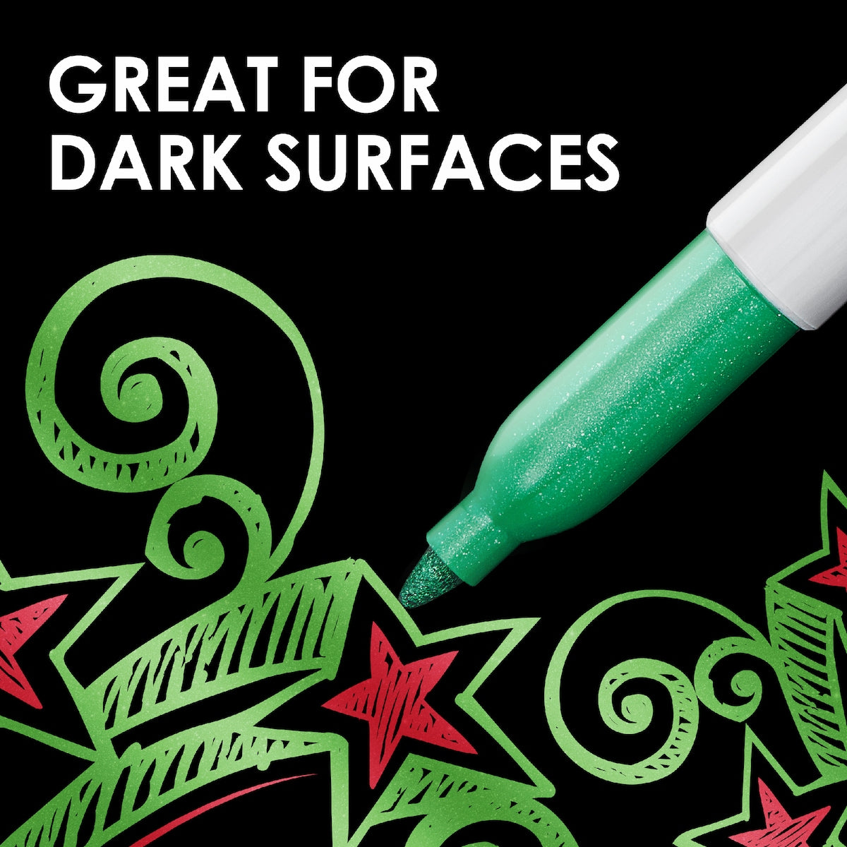 Sharpie Permanent Marker Pens Fine Metallic Colours 3 Pack