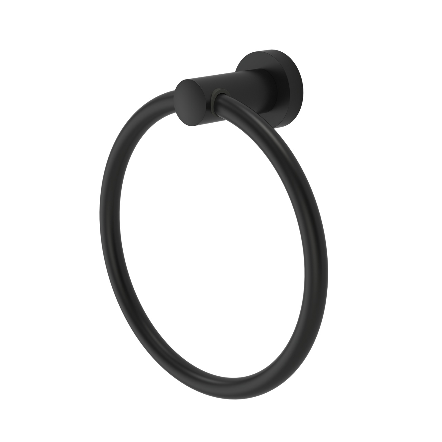 Caroma Matte Black Cosmo Towel Ring - 175 x 45 x 55mm
