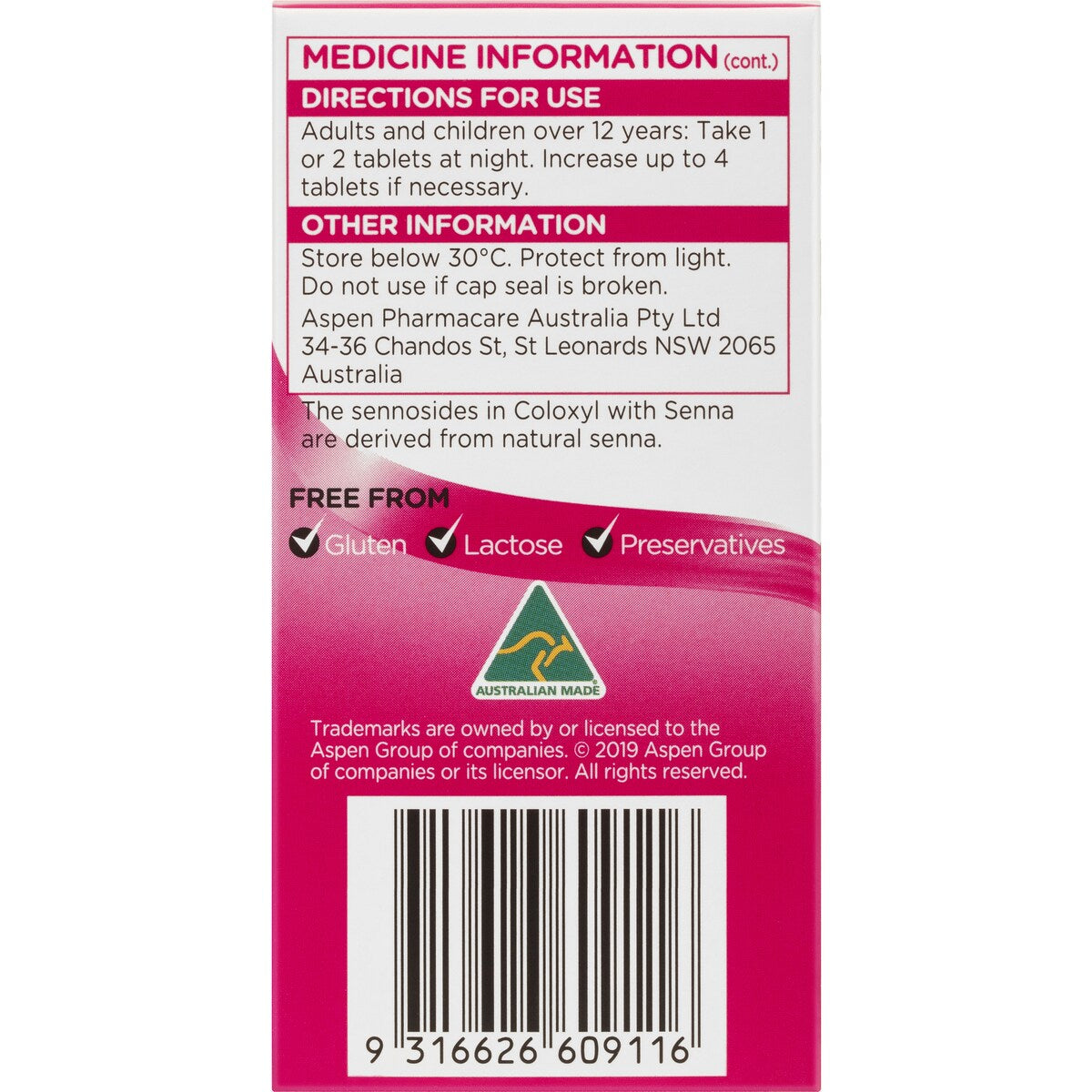 Coloxyl & Senna Tablets 45 Pack