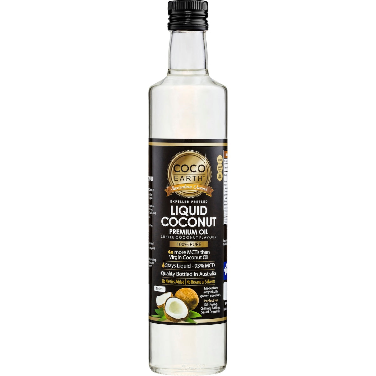 Coco Earth Mct Liquid Coconut Oil 500ml