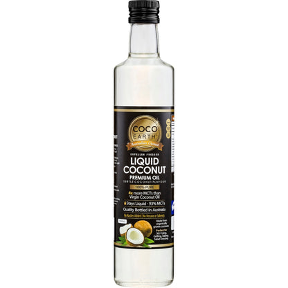 Coco Earth Mct Liquid Coconut Oil 500ml