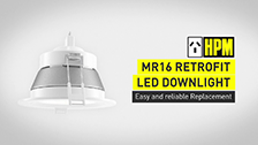 HPM MR16 LED Downlight - 90mm - Plastic/Metal - 710 Lumens