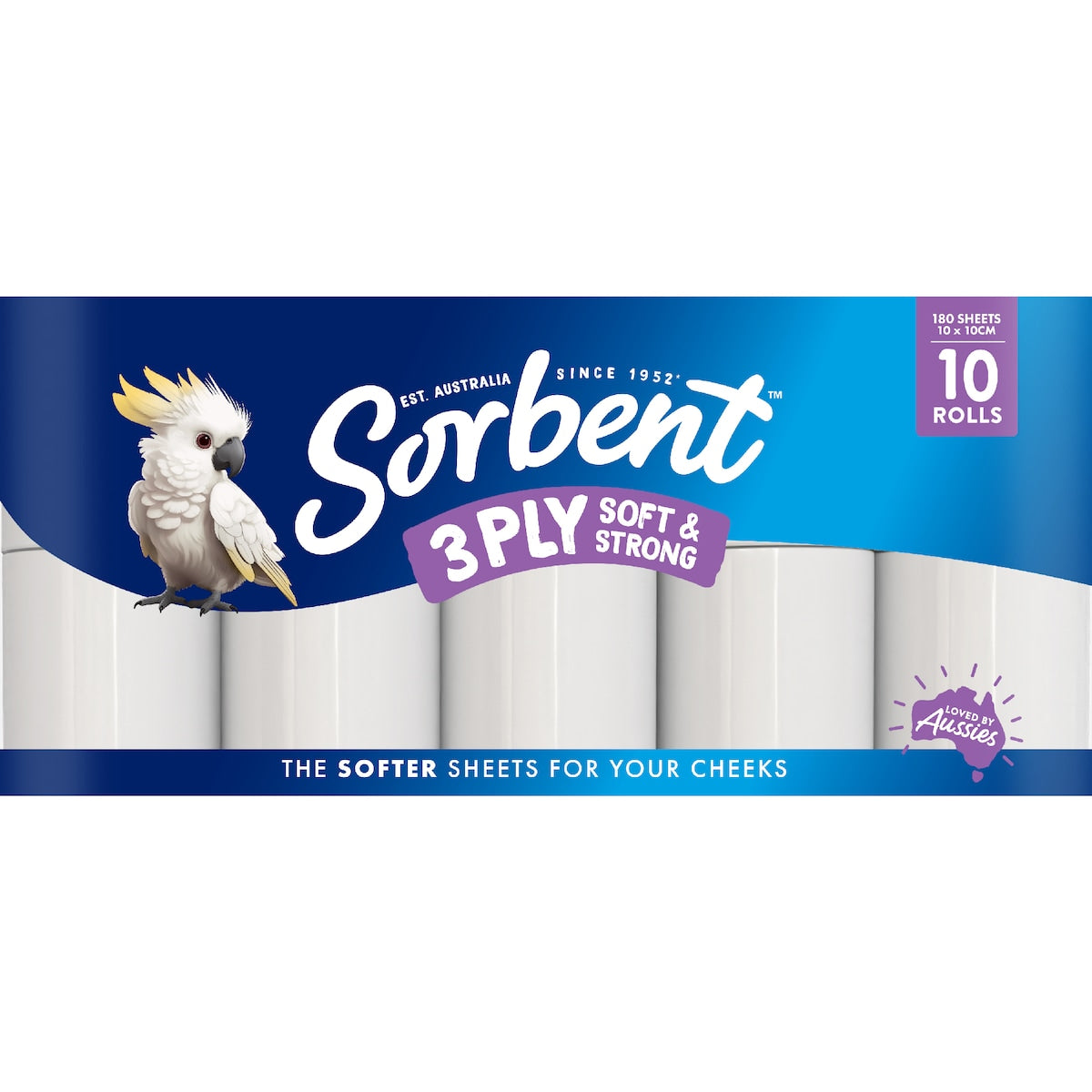Sorbent Soft & Strong 3 Ply Toilet Paper 10 Pack
