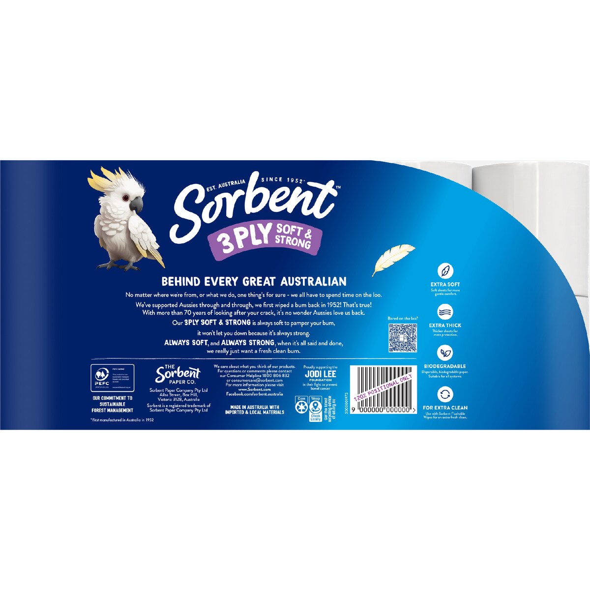 Sorbent Toilet Tissue White 10 Pack