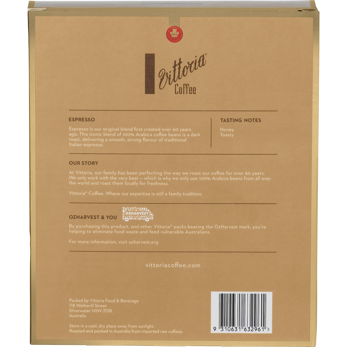 Vittoria Espresso Nespresso Compatible Coffee Capsules 20 Pack