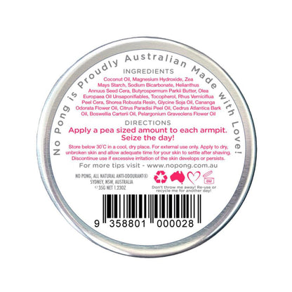 No Pong Flower Power Natural Deodorant Cream - 35g