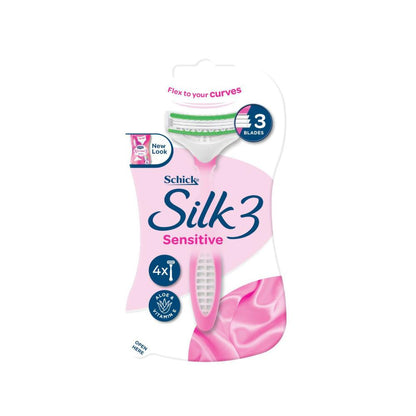 Schick Silk 3 Sensitive Disposable Razors - 4 pack