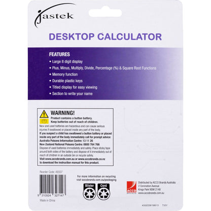 Jastek Desktop Calculator Compact Each