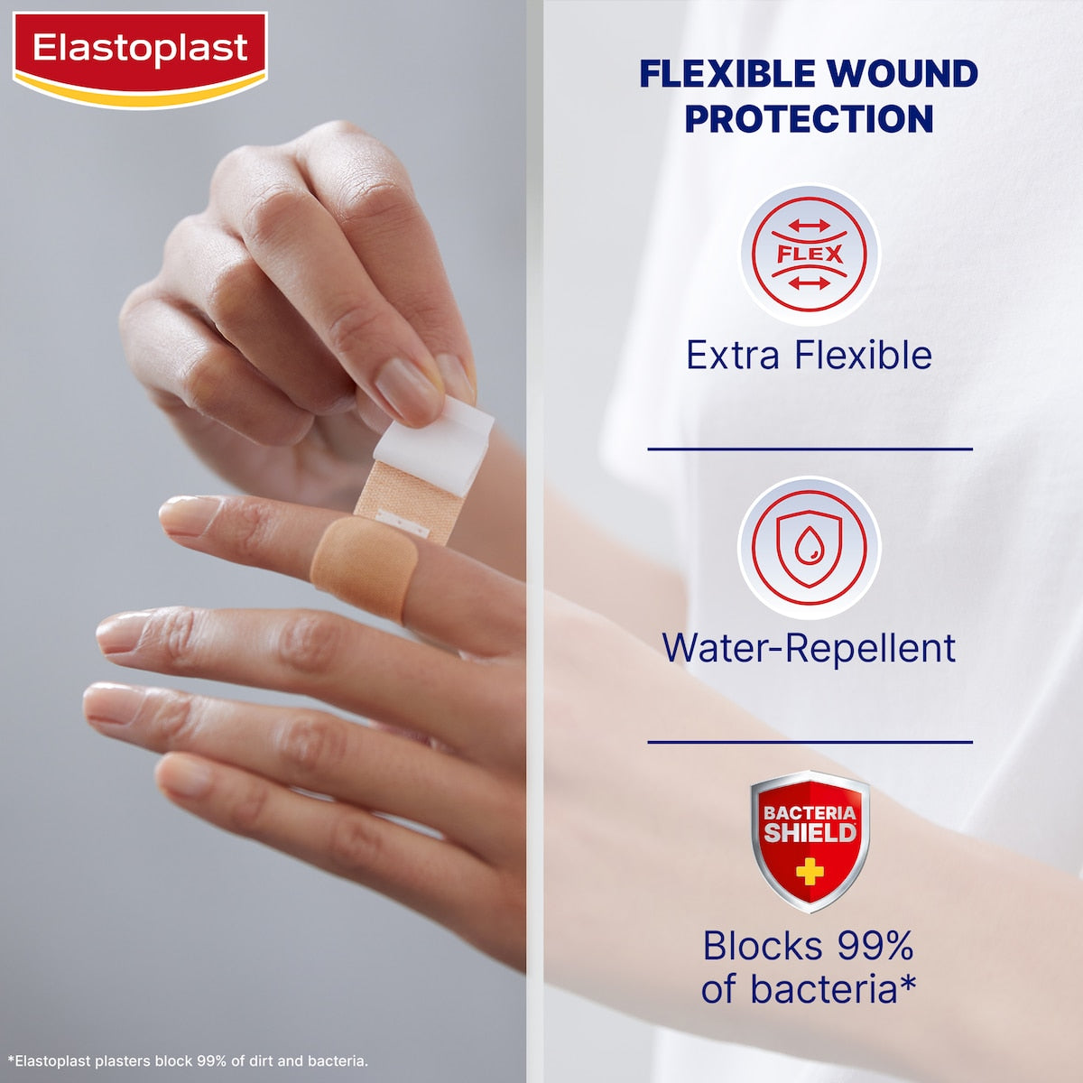 Elastoplast Flexible Frabric Breathable Strips 40 Pack