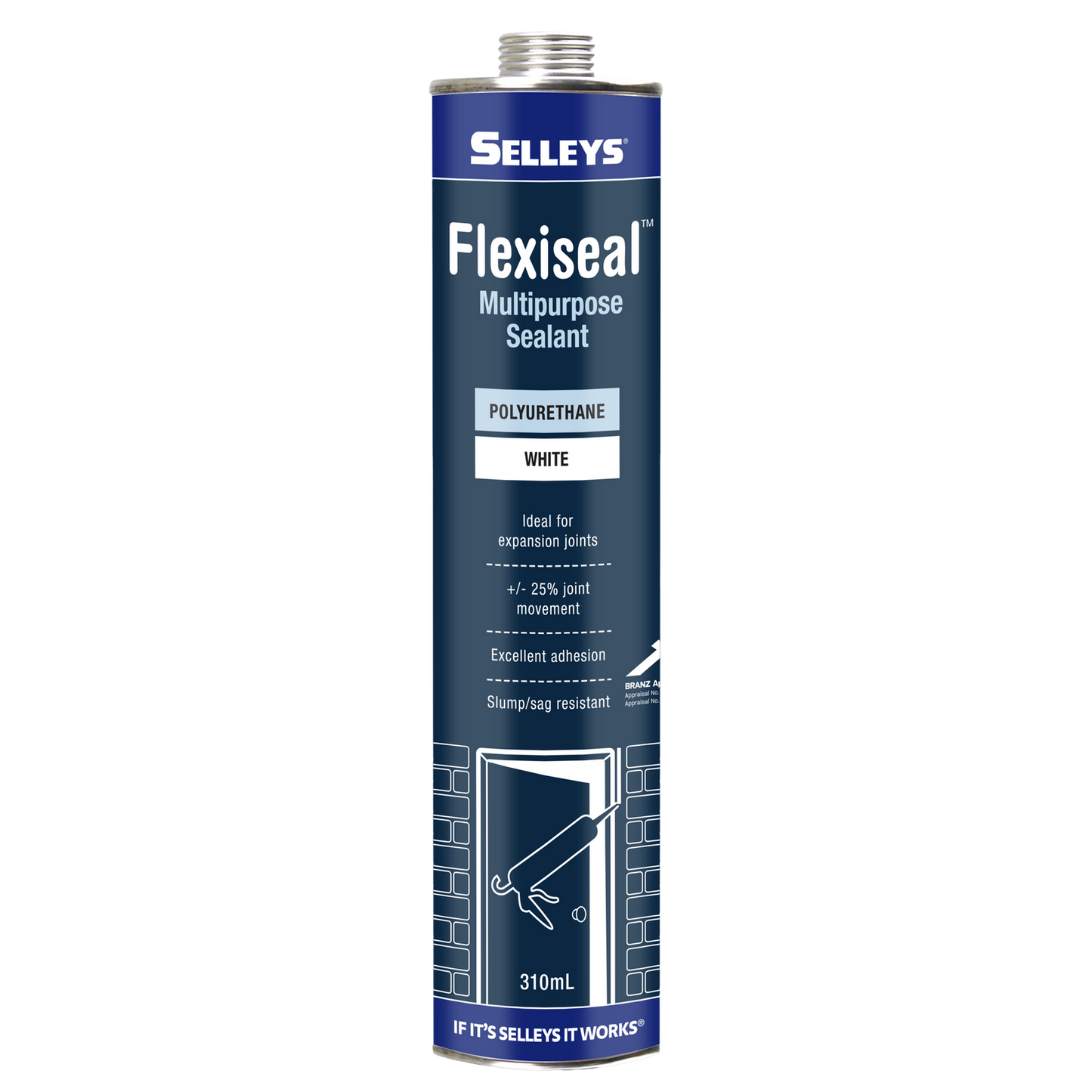 Selleys White Flexiseal Polyurethane Sealant - 310ml