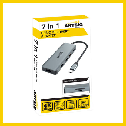 Antsig 7 in 1 USB C Multiport Adapter