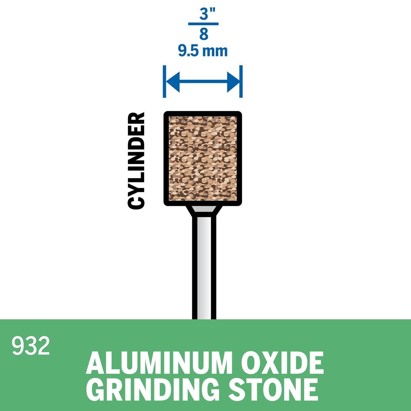 Dremel Aluminium Oxide Grinding Stone - 9.5mm