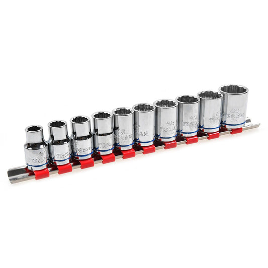 Trojan Socket Rail Set - 10 Piece - 1/2" Drive
