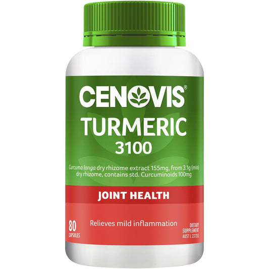 Cenovis Turmeric 3100 Capsules With Curcuminoids For Joint Health 80 pack